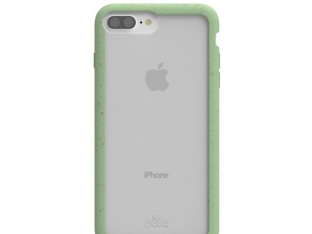 Clear iPhone Plus Case with Sage Green Ridge For Sale