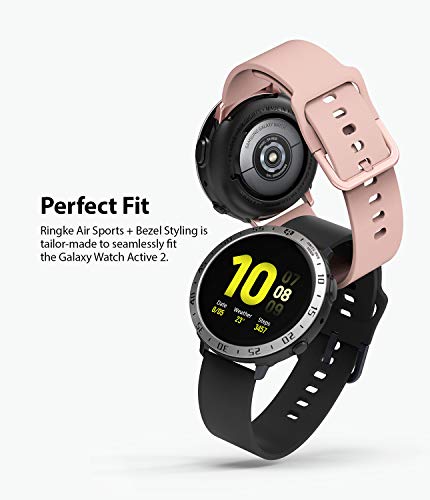 Air Sports + Bezel Styling Combo Case Designed for Galaxy Watch Active 2 44mm - Black   30 Online