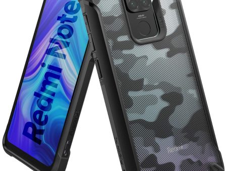 Redmi Note 9 Back Cover Case | Fusion X Design - Camo Black on Sale