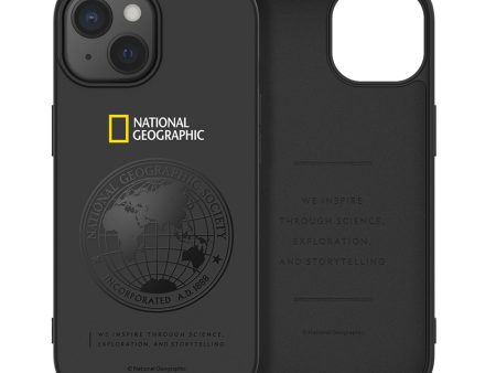 Nat Geo iPhone 15 Plus Back Cover Case | Soft - Global Seal (Black) Online now