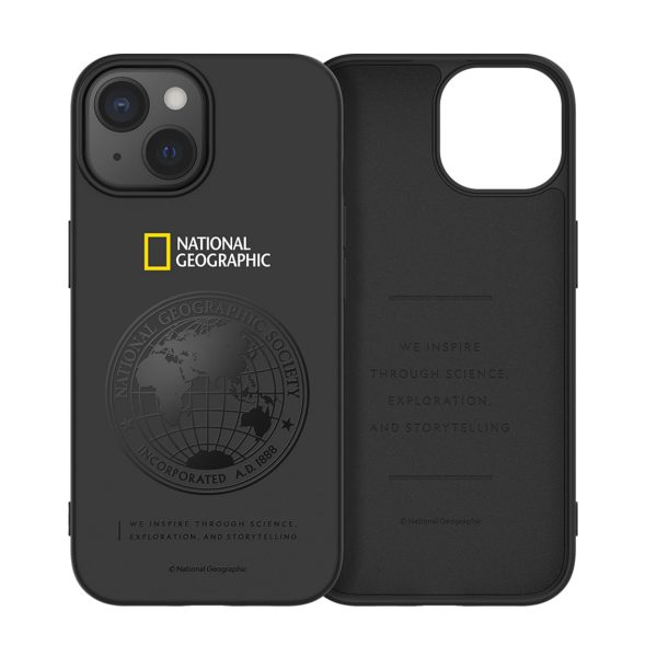 Nat Geo iPhone 15 Plus Back Cover Case | Soft - Global Seal (Black) Online now