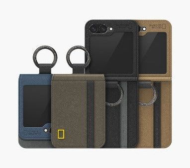 Nat Geo Galaxy Z Flip 6 Back Cover Case | Business Wallet Case V2 - Black Hot on Sale