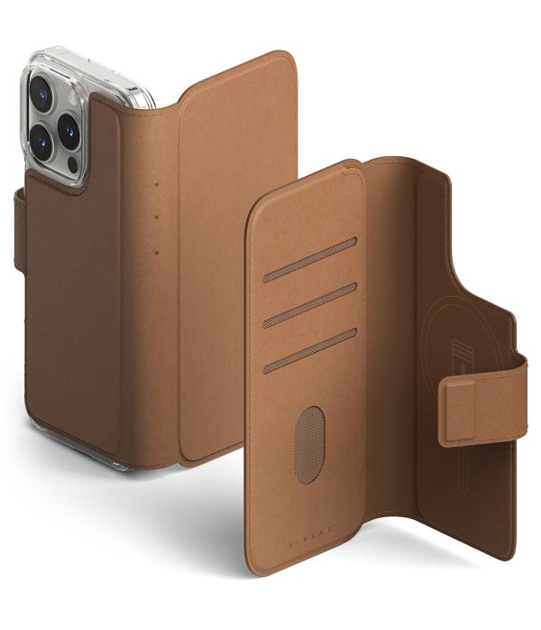 iPhone 16 Pro Max   iPhone 16 Plus Back Cover Case | Folio Wallet Magnetic - Brown For Cheap