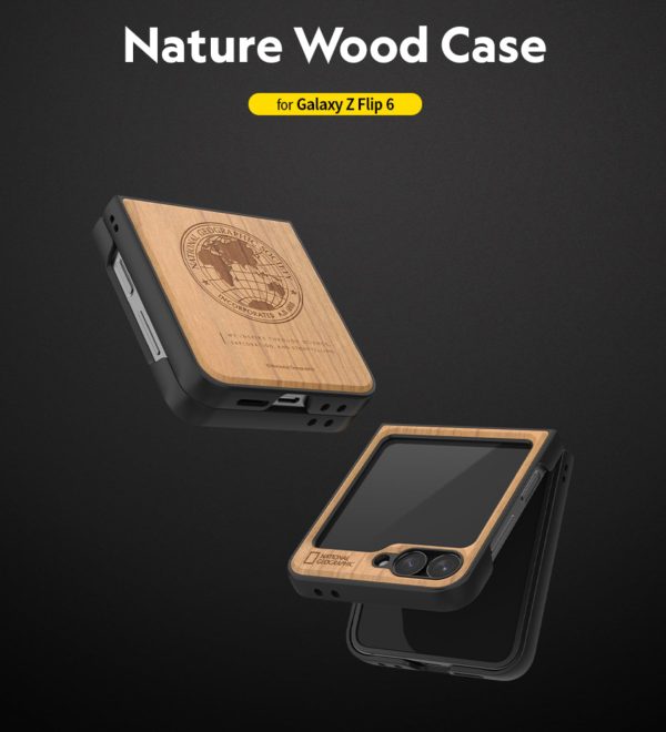 Nat Geo Galaxy Z Flip 6 Back Cover Case | Nature Wood Case V2 - Global Seal Online