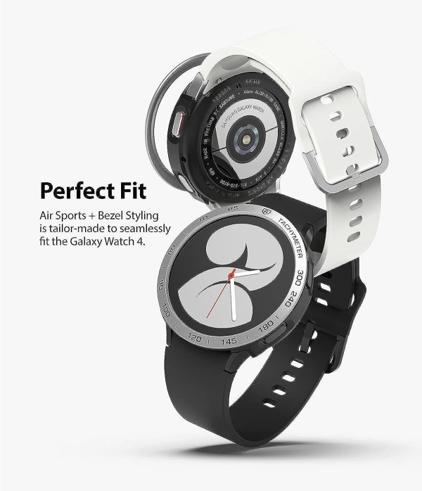 [Air Sports + Bezel Styling] Compatible with Samsung Galaxy Watch 4 40mm - Black   10 on Sale