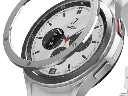 Bezel Styling Compatible with Samsung Galaxy Watch 4 Classic 42mm - Silver [42-42] Discount