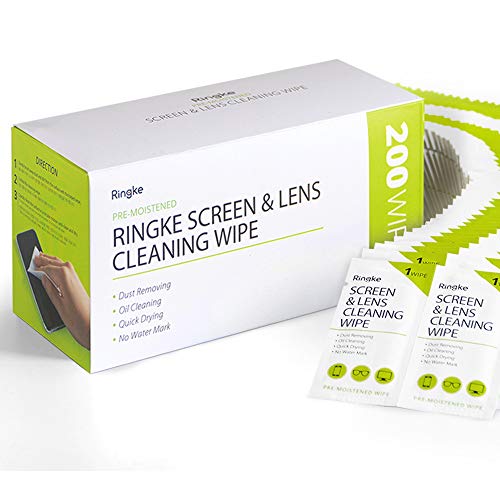 Ringke Screen and Lens Cleaning Wipes, 200 (50 x 4 Pack) For Sale