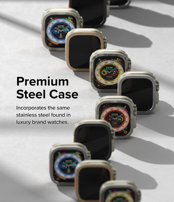 Apple Watch Ultra 49mm Bezel Styling & Glass Combo - silver Online now