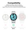 Ringke Tempered Glass Compatible with Bezel Styling for Samsung Galaxy Watch 6 (44mm) [4 Pack]  - R9 Fashion