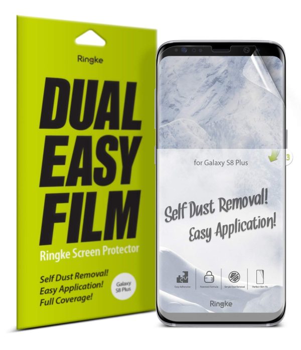 Ringke Dual Easy Full Coverage Screen Protector for Galaxy S8 Plus [2-Pack] Online