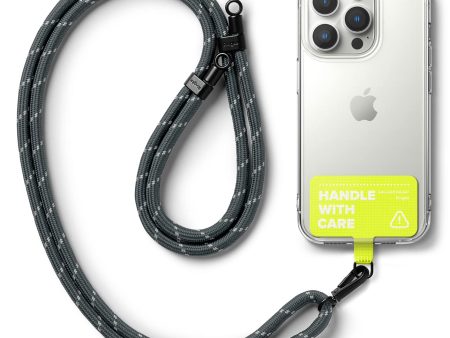 Ringke Holder Link Strap with Tarpaulin Tag | Charcoal & Gray - Neon Green on Sale