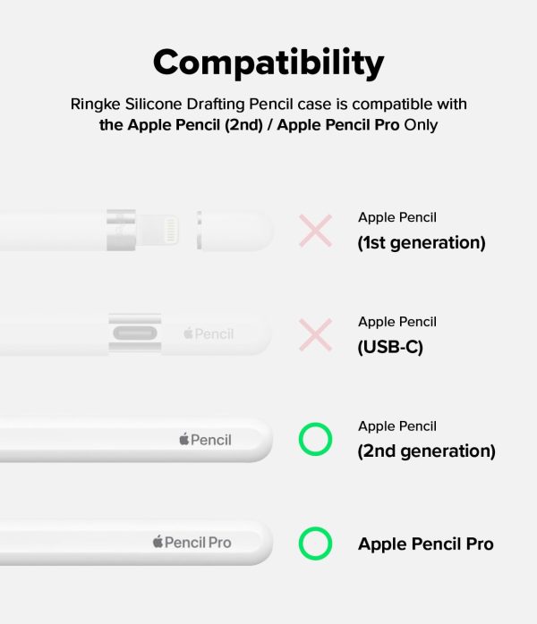 Apple Pencil Pro Apple Pencil 2nd Generation Case, Silicone Drafting Pencil Case - Black Discount