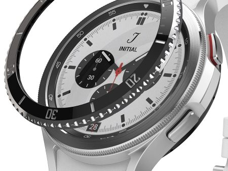 Bezel Styling Compatible with Samsung Galaxy Watch 4 Classic 42mm - Silver & Black [42-80] Hot on Sale