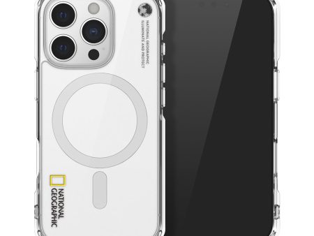 Nat Geo iPhone 16 Pro Back Cover Case | MagSafe Rugged Clear - Transparent Discount