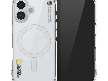 Nat Geo iPhone 16 Back Cover Case | MagSafe Rugged Clear - Transparent Sale