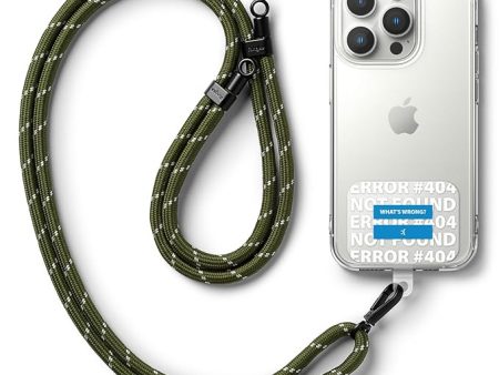 Holder Link Strap with Graphic Design TPU Tag | Blue Label - Khaki & White Cheap