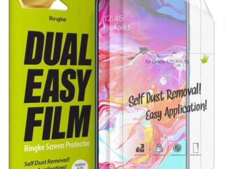 Galaxy A70   A90 Screen Protector Film | DUAL EASY FULL - 2 Pack Cheap