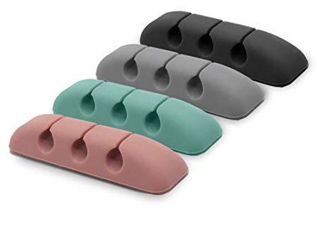 Silicone Cable Organizer 4 pack (Assorted Colors) Supply