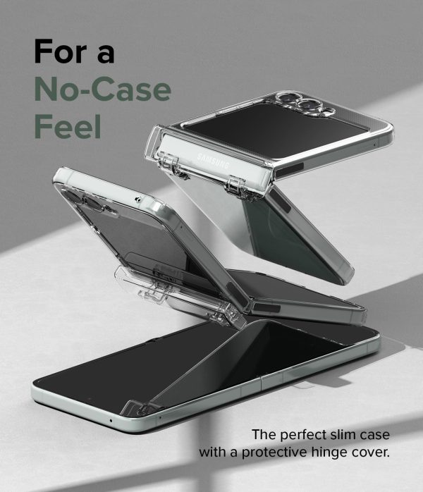 Samsung Galaxy Z Flip 5 Back Cover Case | Slim Hinge Case - Clear Online now