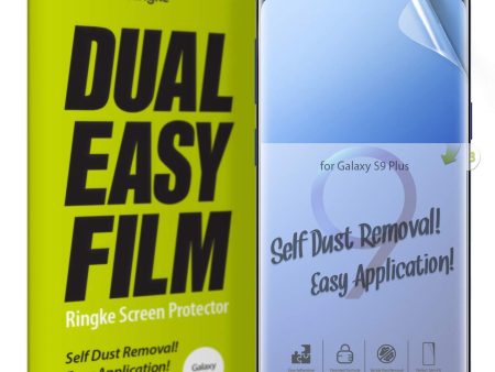 Samsung Galaxy S9 Plus Screen Protector Film Dual Easy FULL - 2 Pack For Sale