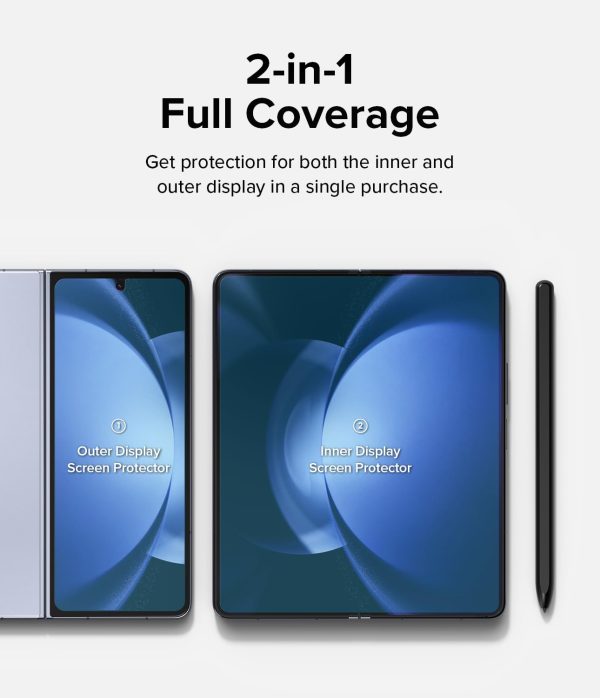 Galaxy Z Fold 5 Screen Protector Guard | DUAL EASY FILM - 1 Pack Online Sale