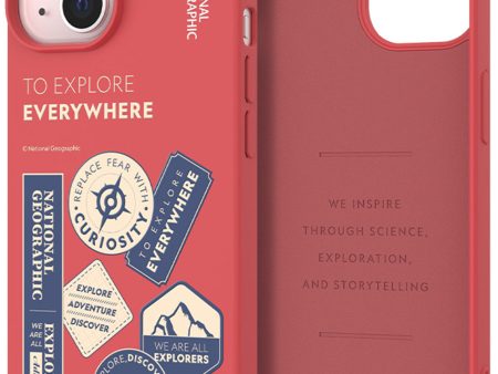 Nat Geo iPhone 15 Back Cover Case | Palette Color - Explorer Rose Red For Discount