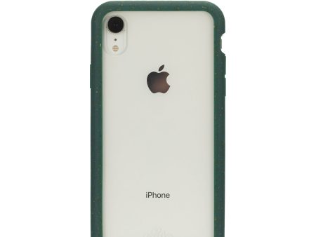 Clear iPhone XR Case with Green Ridge For Cheap