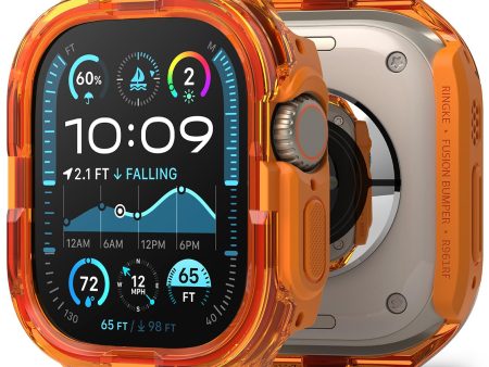 Apple Watch Ultra 2 1 Fusion Bumper Double-Layer Case  - Neon Orange Hot on Sale