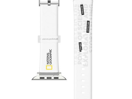 Nat Geo 22mm (Apple Watch 42 44 45) |Smart Watch Clear Strap (Apple Watch)-Typo White Online