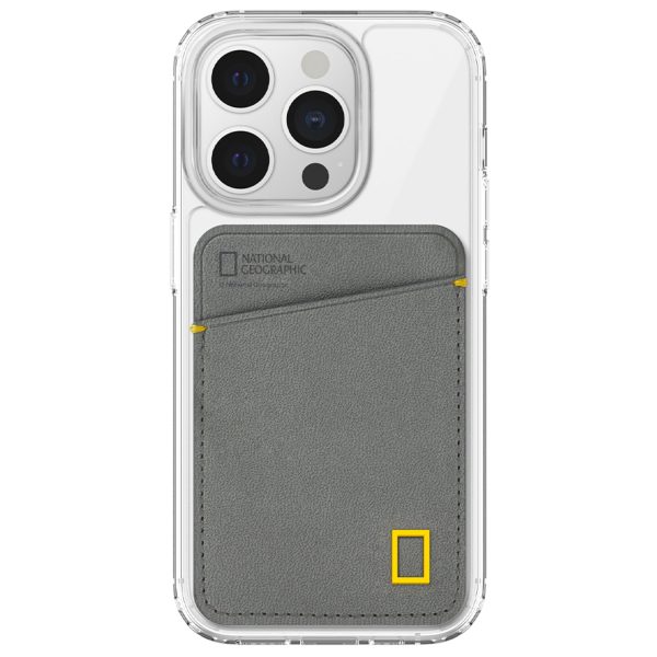 Nat Geo iPhone 14 Pro Max Back Cover Case |Card Pocket Case-Gray Online Sale