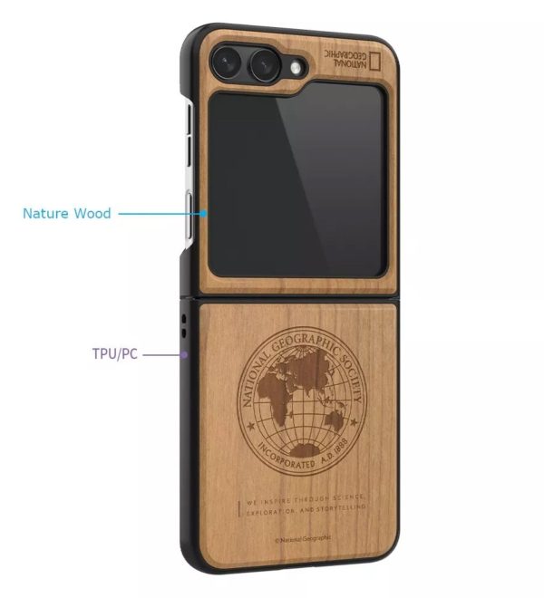 Nat Geo Galaxy Z Flip 6 Back Cover Case | Nature Wood Case V2 - Global Seal Online