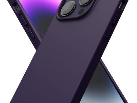 Apple iPhone 14 Pro Back Cover Case | Silicone - Deep Purple For Discount