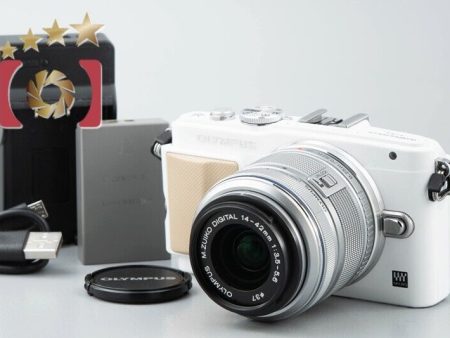 Shutter count 2,791  Olympus PEN Lite E-PL5 White 16.5 MP DSLR 14-42 Lens Kit Online Hot Sale